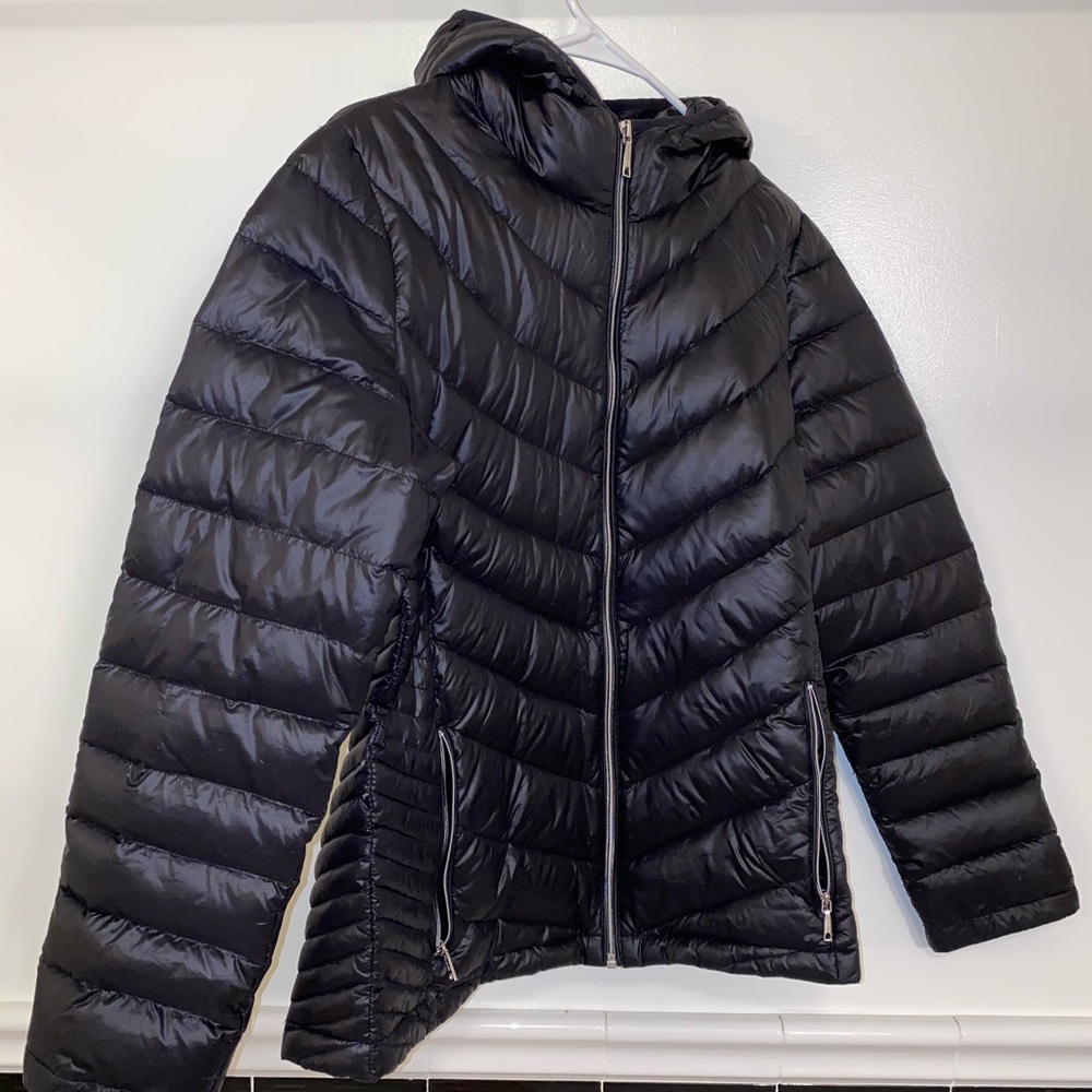 Calvin Klein hooded lightweight down coat